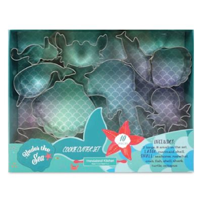 Handstand Kitchen Cookie Cutter Set - Under the Sea, Pkg of 10, front of the packaging.