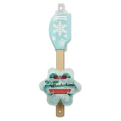 Winter Wonderland Cookie Cutter with Spatula Set - Snowflake, front of the packaging.