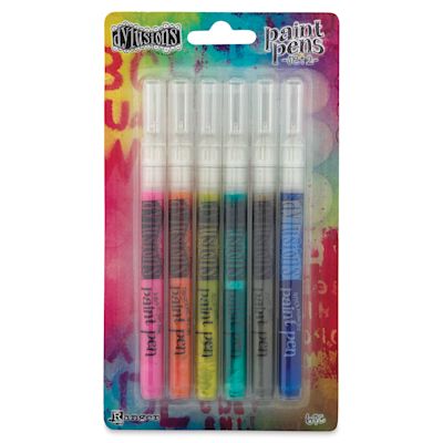 Ranger Dylusions Paint Pens - Front view of Set 2 Colors in Blister package