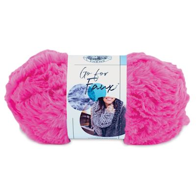 Lion Brand Go For Faux Yarn - Meow Pink, 64 yds