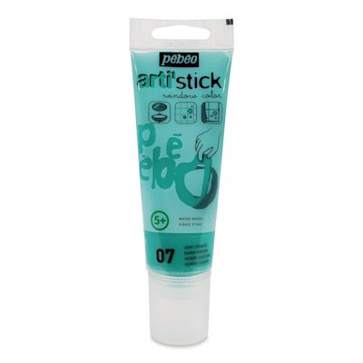 Pebeo Arti' Stick Window Color - Dark Green, 75 ml tube