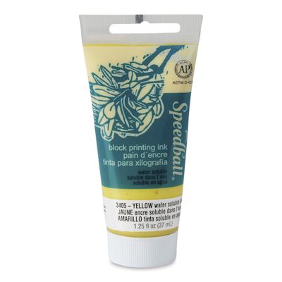 Speedball Water-Soluble Block Printing Ink - Yellow, 1.25 oz