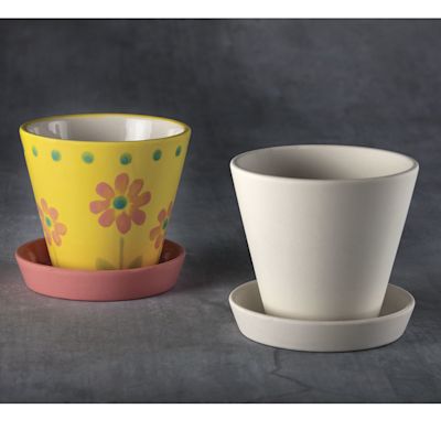 Duncan Oh Four Bisque - Planter w/Base