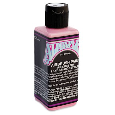 Alpha6 AlphaFlex Airbrush Textile and Leather Paint - Pink, 5 oz