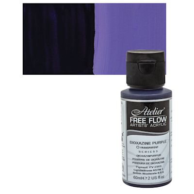 Chroma Atelier Free Flow Acrylic - Dioxazine Purple, 2oz bottle