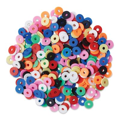 Pop! Clay Disk Beads - Bright, outside of the packaging
