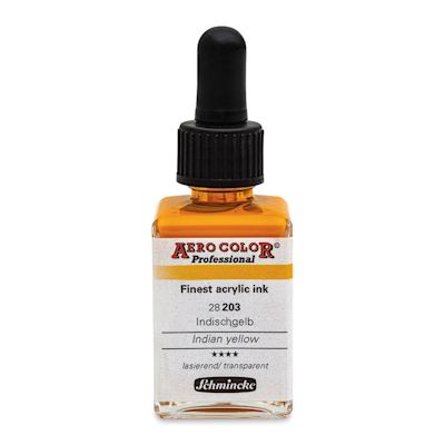 Schmincke Aero Color Professional Airbrush Color - 28 ml, Indian Yellow