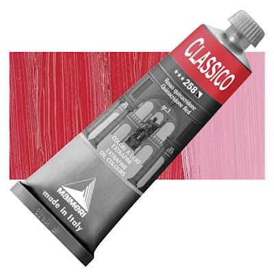 Maimeri Classico Oil Color - Quinacridone Red, 60 ml tube