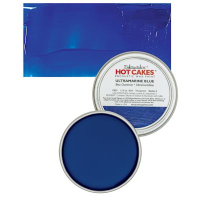 Enkaustikos Hot Cakes Encaustic Wax Paint - Ultramarine Blue, 45 ml tin