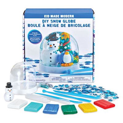 Kid Made Modern DIY Snow Globe Kit (package with contents)