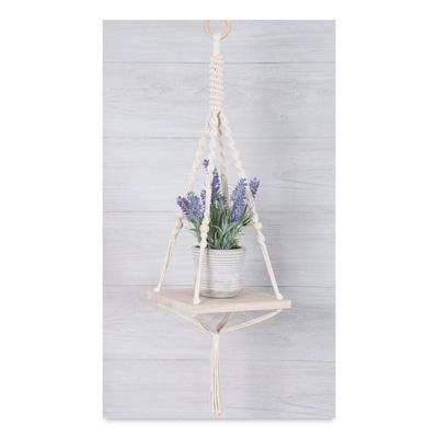 Solid Oak Make-ramé Macramé Hanging Plant Shelf Kit