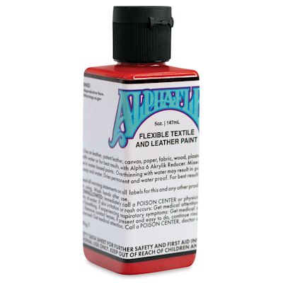 Alpha6 AlphaFlex Textile and Leather Paint - Alpha Red, 147 ml, Bottle