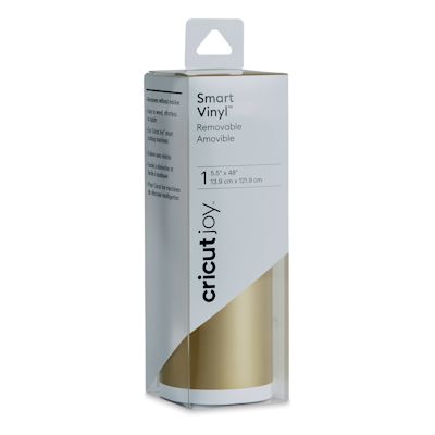 Cricut Joy Removable Smart Vinyl - Gold, 5-1/2" x 48", Roll (In packaging)