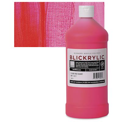 Blickrylic Student Acrylics - Fluorescent Red, Quart