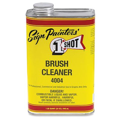 1-Shot Brush Cleaner - Front of One Quart Can shown