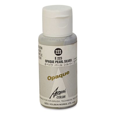 Holbein Aeroflash Liquid Acrylic - 35 ml, Opaque Pearl Silver