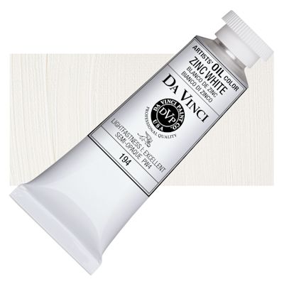 Da Vinci Artists' Oil Color - Zinc White, 37 ml Tube