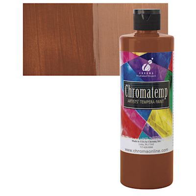 Chroma Chromatemp Artists' Tempera Paint - Brown, Pint