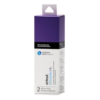 Cricut Infusible Ink Solid Transfer Sheets - Ultraviolet, 4-1/2" x 12", 2 Sheets (In packaging)