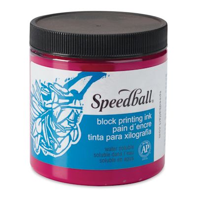 Speedball Water-Soluble Block Printing Ink - Process Magenta, 8 oz