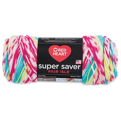 Red Heart Super Saver Yarn-Fair Isle Candy
