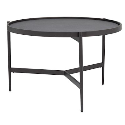 Studio Designs Estrade Table - 36" diameter round black metal 20" high