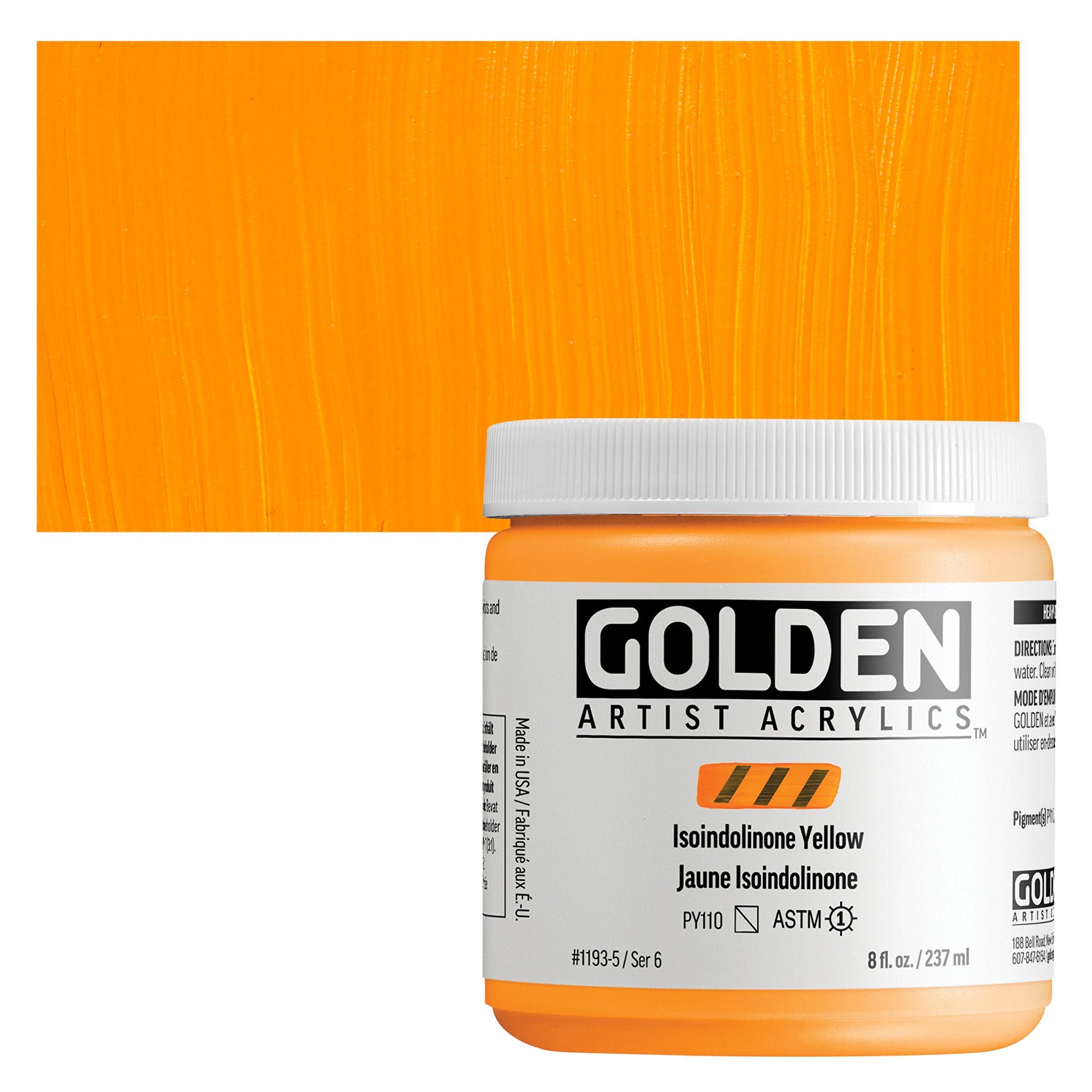 Golden Heavy Body Acrylic Paint Isoindolinone Yellow 946 Ml Jar