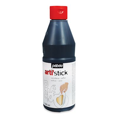 Pebeo Arti' Stick Window Color - Black Outliner, 500 ml bottle