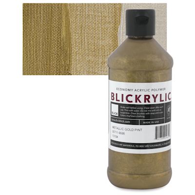 Blickrylic Student Acrylics - Metallic Soft Gold, Pint