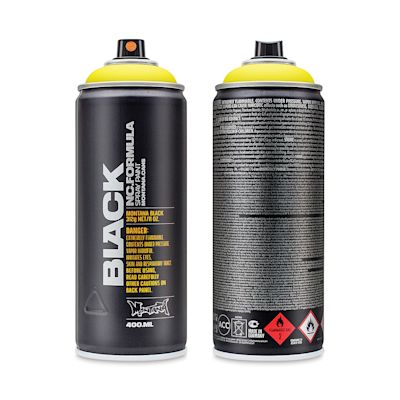 Montana Black Spray Paint - True Yellow, 400 ml can