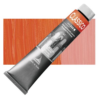 Maimeri Classico Oil Color - Permanent Red Orange, 200 ml tube