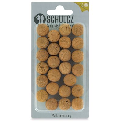 Schulcz Scale Model Foliage Spheres - Cork, 15 mm, Pkg of 25 (front of package)