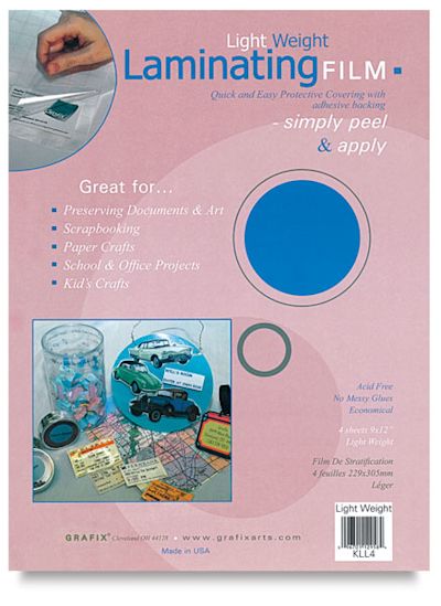 Grafix Laminating Film - Front view of package of Lightweight film