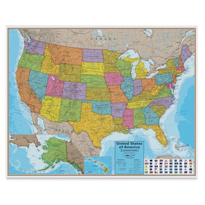 Waypoint Geographic Blue Ocean Series Wall Map - United States