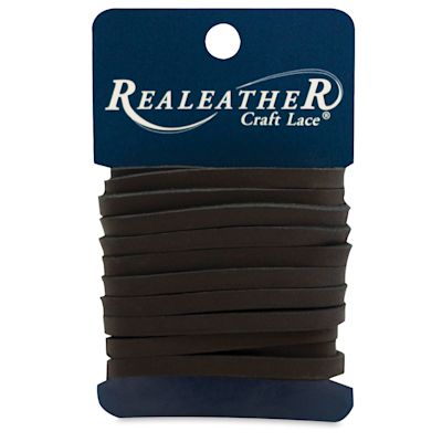 Realeather Latigo Leather Lace - Front of Black Lace Card