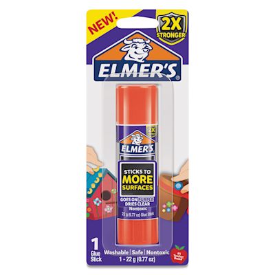 Elmer's Extra Strength Glue Stick - Front of Blister package of single .21 oz Glue Stick