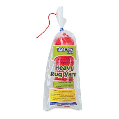 Trait-Tex Heavy Polyester Rug Yarn - 1.37 oz, 3-Ply, 60 yd, Red