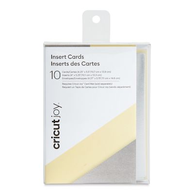Cricut Joy Insert Cards - Cream/Silver Brush, Package of 10 (In packaging)