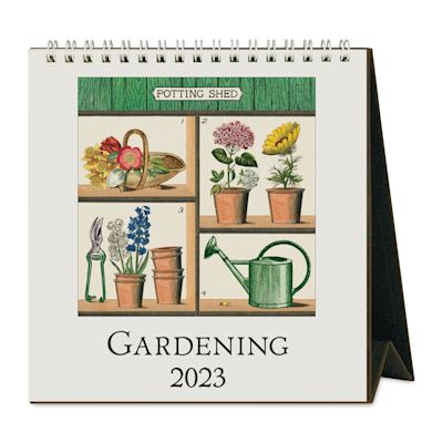 Cavallini 2023 Desk Calendar - Gardening (Front cover)