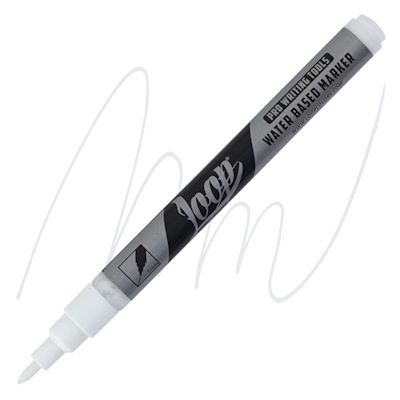 Loop Water-Based Acrylic Marker - White, 1 mm