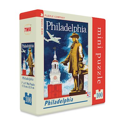 Mini Travel Poster 100 Piece Puzzle - Philadelphia (box)