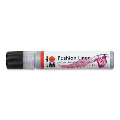 Marabu Fashion Liner Fabric Paint - Shimmer Silver