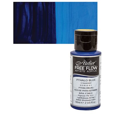 Chroma Atelier Free Flow Acrylic - Pthalo Blue, 2oz bottle