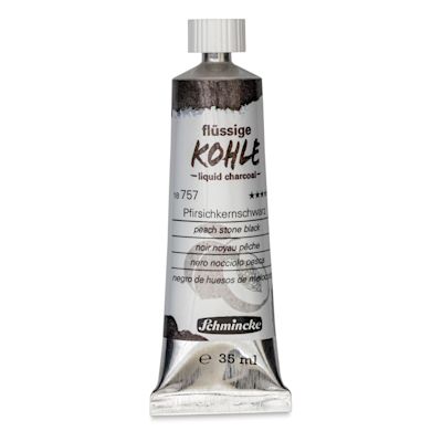 Schmincke Liquid Charcoal - Peach Stone Black, 35 ml, Tube (Front)