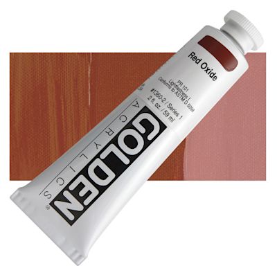 Golden Heavy Body Artist Acrylics - Red Oxide, 2 oz Tube