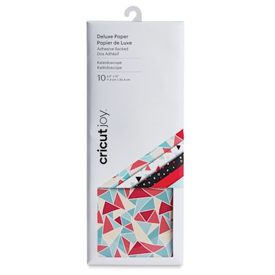 Cricut Joy Adhesive-Backed Deluxe Paper - Kaleidoscope, 4-1/2” x 12”, Package of 10, Sheets (In packaging)