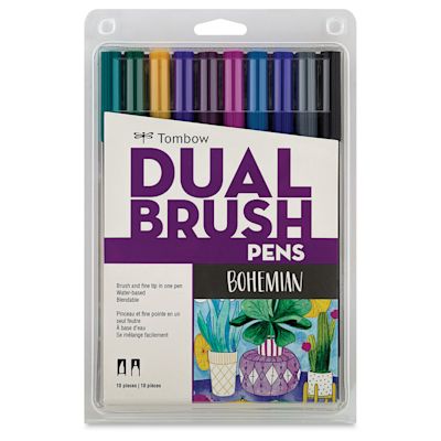 Tombow Dual Brush Pens - Bohemian Colors, Set of 10