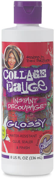 Aleene's Collage Pauge - Front of 8 oz Glossy bottle
