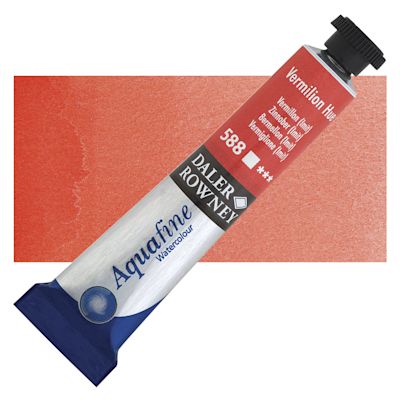 Daler-Rowney Aquafine Watercolors and Sets - Vermilion Hue, 8 ml, Tube