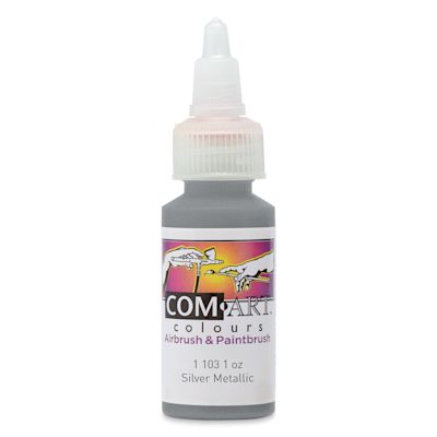 Iwata Com-Art Airbrush Color - 1 oz, Opaque Silver Metallic